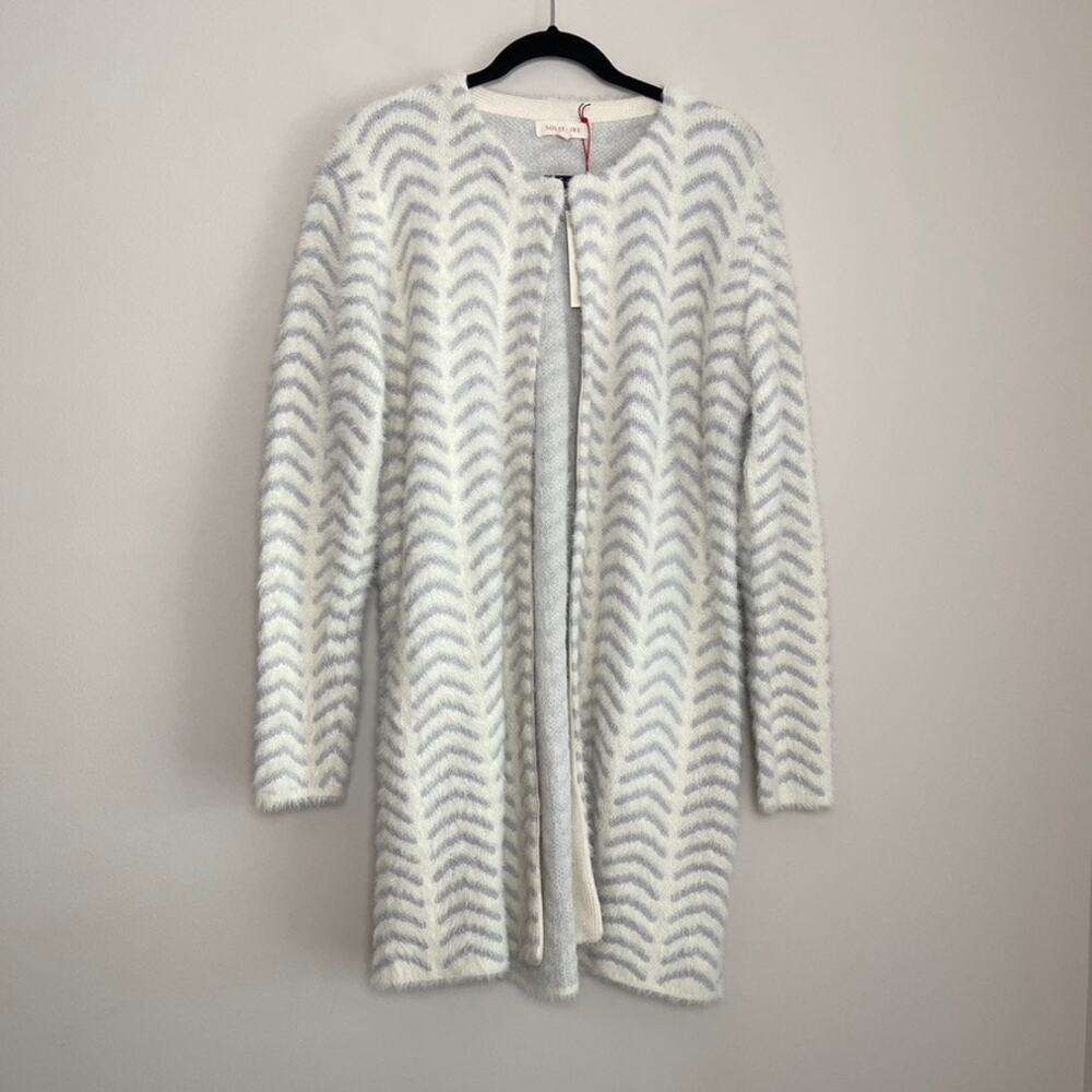 NWT Solitaire Anthropologie Stripped Open Front‎ Cozy Comfort Cardigan Sz S